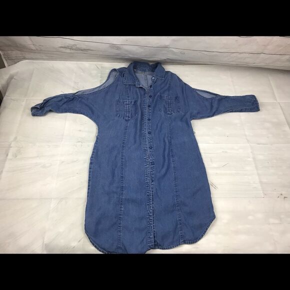 Guess Open Arm Denim Top. Sz XS - Picture 2 of 5